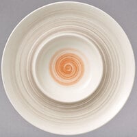 Villeroy & Boch 16-4020-2700 Amarah 11 1/4" Red Sun Porcelain Deep Plate with 5 1/2" Well - 6/Case