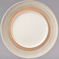 Villeroy & Boch 16-4021-2796 Amarah 11 1/4" Taupe Porcelain Flat Coupe Plate with 7" Well - 6/Case
