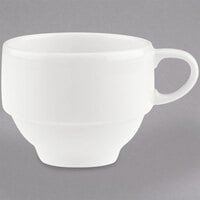 Villeroy & Boch 16-3293-1271 Dune 7.5 oz. White Porcelain Stackable Cup - 6/Case