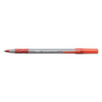Bic GSMG11RD Red Medium Point 1.2mm Round Stic Grip Xtra Comfort Ballpoint Pen   - 12/Pack