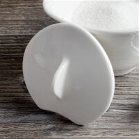 Villeroy & Boch 16-3293-0950 Dune 2 1/2 inch White Porcelain Sugar Bowl Lid