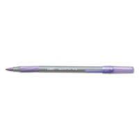 Bic GSMG11PE Purple Medium Point 1.2mm Round Stic Grip Xtra Comfort Ballpoint Pen - 12/Pack