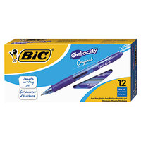 Bic RLC11BE Gel-ocity Blue Ink with Blue Barrel 0.7mm Retractable Gel Pen - 12/Pack