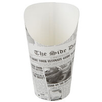 Choice Large 7.5 oz. Paper Scoop Cup with Newsprint Design - 50/Pack