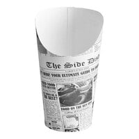 Choice Large 16 oz. Paper Scoop Cup with Newsprint Design - 50/Pack