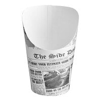 Choice Medium 12 oz. Paper Scoop Cup with Newsprint Design - 50/Pack
