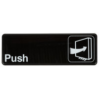 Push Sign - Black and White, 9" x 3"