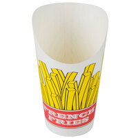 Choice Large 7.5 oz. Paper Scoop Cup with Fry Design - 50/Pack