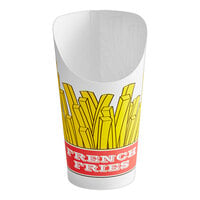 Choice Large 16 oz. Paper Scoop Cup with Fry Design - 50/Pack