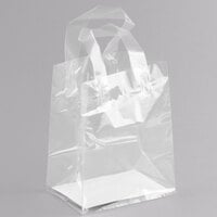 6 3/4 inch x 4 3/4 inch x 8 1/2 inch Polypropylene Soft Loop Handle Bag with Insert   - 200/Case