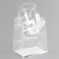 6 3/4" x 4 3/4" x 8 1/2" Polypropylene Soft Loop Handle Bag with Insert - 200/Case