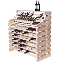 Franmara WF180DX-N Modularack Pro Waterfall Deluxe 180 Bottle Natural Wooden Modular Wine Rack