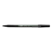 Bic SGSM11BK Soft Feel Black Ink with Black Barrel 1mm Stick Ballpoint Pen - 12/Pack