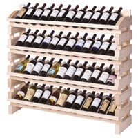 Franmara FD48-N Modularack Pro Full Display 48 Bottle Natural Wooden Modular Wine Rack