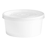 24oz Round PLA Lined Kraft Paper Food Container with Vented Lids 500 Pack
