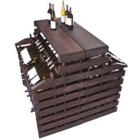 Franmara WFG312DX-S Modularack Pro Waterfall Deluxe Gondola 312 Bottle Stained Wooden Modular Wine Rack