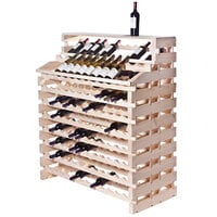 Franmara WF204DX-N Modularack Pro Waterfall Deluxe 204 Bottle Natural Wooden Modular Wine Rack