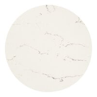 Art Marble Furniture Q401 54" Round Carrera White Quartz Tabletop