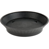 Choice 12 inch Round Black Plastic Diner Platter with Base - 12/Pack