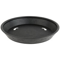 Choice 9" Round Black Plastic Diner Platter - 12/Pack