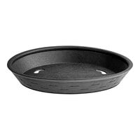 Choice 9" Round Black Plastic Diner Platter - 12/Pack
