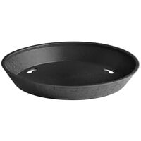 Choice 10 1/2" Round Black Plastic Diner Food Basket - 12/Pack