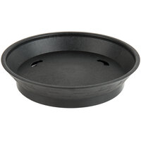 Choice 9 inch Round Black Plastic Diner Platter with Base   - 12/Pack