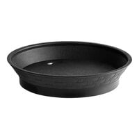 Choice 9" Round Black Plastic Diner Platter with Base   - 12/Pack