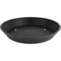 Choice 12" Round Black Plastic Diner Platter - 12/Pack