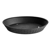 Choice 12" Round Black Plastic Diner Platter - 12/Pack