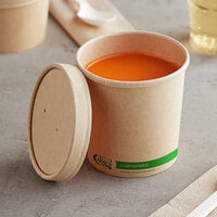 EcoChoice 16 oz. Kraft Paper Food Cup with Vented Lid - 250/Case