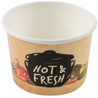 Choice 12 oz. Medley Double Poly-Coated Paper Soup / Hot Food Cup - 1000/Case