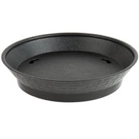 Choice 10 1/2" Round Black Plastic Platter / Fast Food Basket with Base - 12/Pack