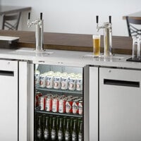Avantco UDD-4-HC-S Stainless Steel Kegerator / Beer Dispenser with (2) 2 Tap Towers - (4) 1/2 Keg Capacity