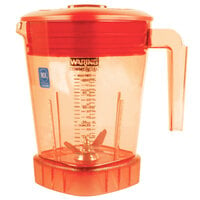 Waring CAC93X-28 The Raptor 48 oz. Orange Copolyester Colored Blender Jar for Commercial Blenders
