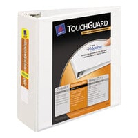 Avery® 17145 White TouchGuard Antimicrobial View Binder with 4 inch Slant Rings