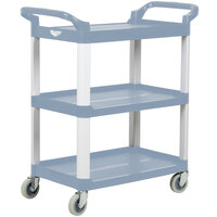 Vollrath 97006 Gray Multi-Purpose Utility Cart with Three Shelves