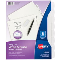 Avery® 16371 Big Tab Write & Erase 8-Tab White Dividers