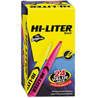 Avery® 29861 Hi-Liter® Chisel Tip Pen Style Highlighter, Fluorescent Color Assortment - 24/Box