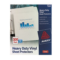 Avery® 73900 8 1/2 inch x 11 inch Clear Heavy-Duty Vinyl Sheet Protectors - 100/Box