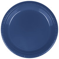 Creative Converting 28113721 9" Navy Blue Plastic Plate - 240/Case