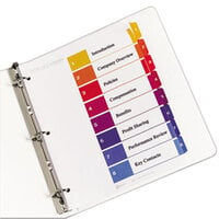 Avery 11186 Ready Index 8-Tab Multi-Color Table of Contents Divider Set - 6/Pack