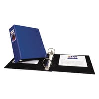 Avery 4600 Blue Economy Non-View Binder with 3 inch Round Rings and Spine Label Holder