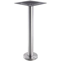 Art Marble Furniture SS15-7D 7 inch Round Polished Stainless Steel Floor Mount Standard Height Table Base