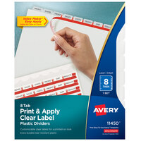 Avery® 11450 Index Maker 8-Tab Plastic Divider Set with Clear Label Strip
