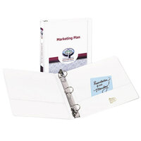 Avery 19651 White Economy Showcase View Binder with 1 1/2 inch Round Rings