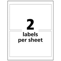 Avery® 60502 UltraDuty 4 3/4 inch x 7 3/4 inch GHS Chemical Labels for Laser Printers - 100/Box