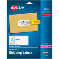 Avery® 5263 TrueBlock 2" x 4" White Shipping Labels - 250/Pack