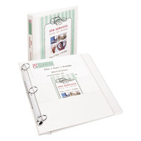 Avery 17580 White Flip Back 360 Degree View Binder with 1 inch Round Rings