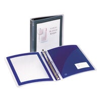 Avery 17685 Navy Blue Flexi-View Binder with 1 inch Round Rings